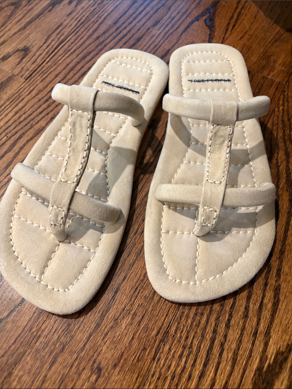 Free People Taupe Suede Sandals